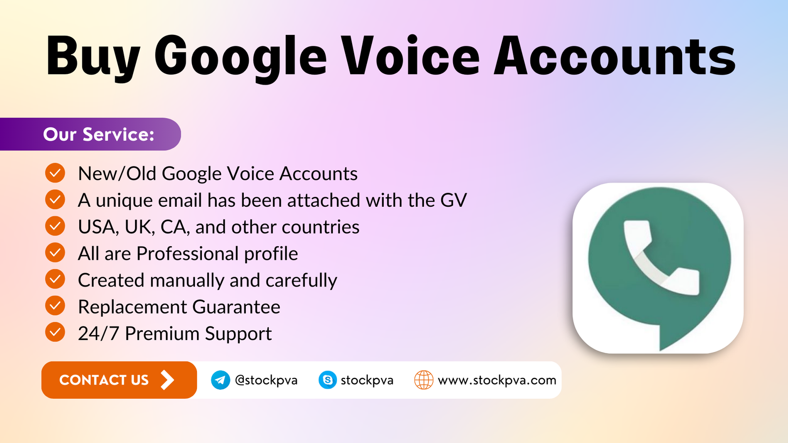 Buy Google Voice Accounts