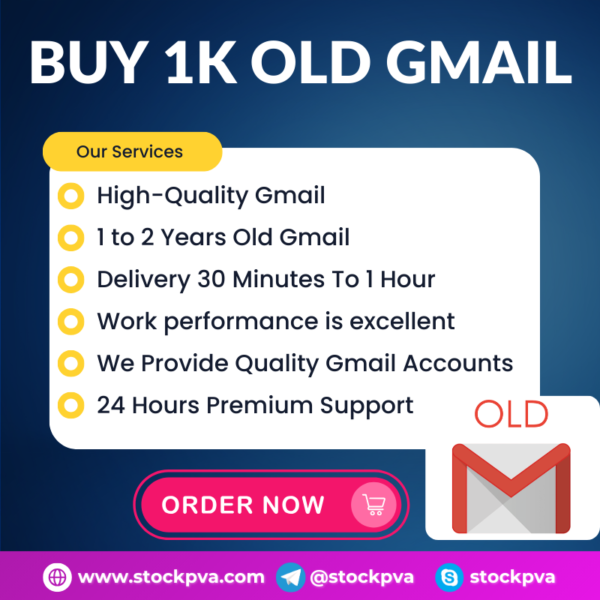 Buy 1k Old Gmail Accounts